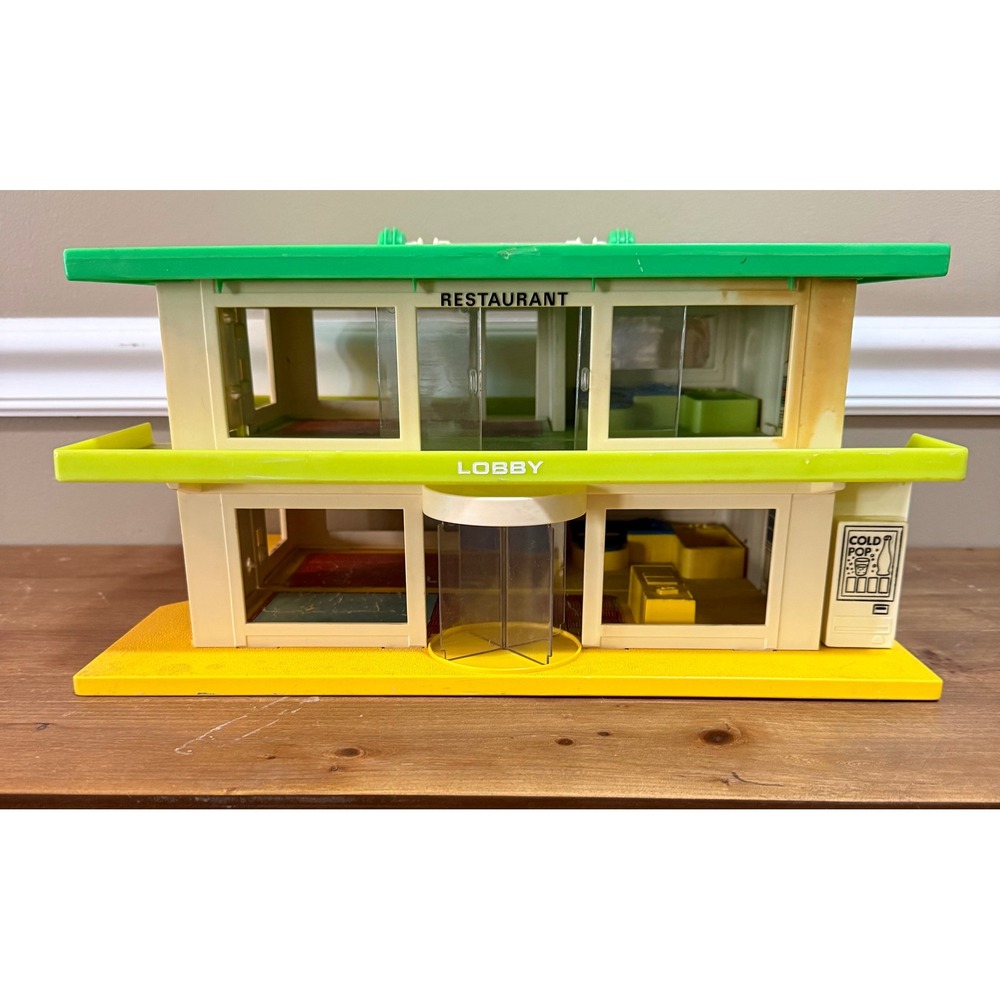Vintage Playskool Holiday Inn Hotel Playset Folding Dollhouse 1970s Retro Toy